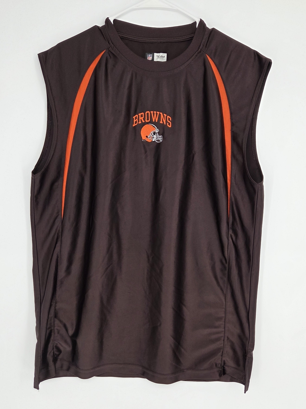 2008 Men's NFL Team Apparel Cleveland Browns Sleeveless Training Shirt Large